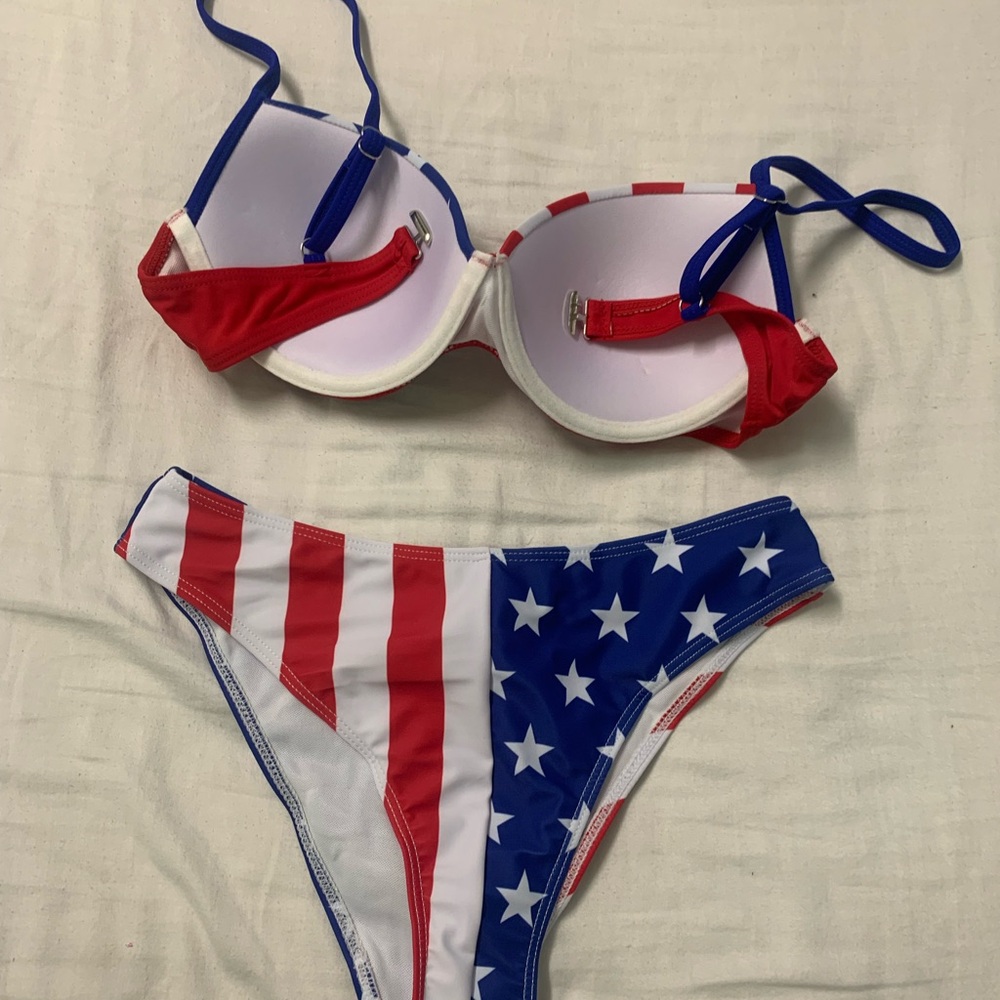 Patriotic Red and Blue Women's Bikini - Picture 4 of 5